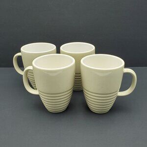 Pfaltzgraff Cappuccino Coffee Mugs Ribbed Speckled Stoneware Mugs